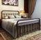 NACHTIMOOR Metal Bed Frame Full Size Headboard and Footboard with Mattress Foundation,The Vintage style Iron Double Bed The Metal Structure,Rustic Brown