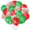 FEPITO 100Pcs Weihnachtsfeier Ballon 12 Zoll Weiß Rot und Grün Latex Weihnachtsballons, 6 Frohe Weihnachten Stil für Weihnachtsdekoration Party Supplies