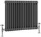 Warmehaus - Traditional Cast Iron Style Anthracite Double Column Horizontal Radiator 600 x 830mm - Perfect for Bathrooms, Kitchen, Living Room