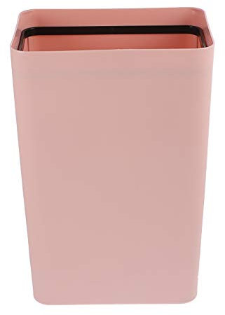 Wakauto Kleiner Mülleimer Kunststoff Rechteckige Schlanke Papierkorb Müllcontainer Mülleimer für Waschküche Bad Küche Home Office Wohnheim Kinderzimmer (Rosa)