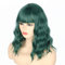 Topcosplay Damen Perücke Halb Schwarz und Halb Grau Lang Gewellt Locken Natürlich Perücke für Kostümparty Halloween Karneval (Grün)