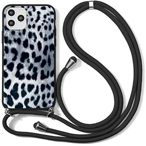 Yoedge Handykette Handyhülle für Samsung Galaxy A5 2017 5,2 Hülle mit Band Kette, Silikon Schutzhülle mit Kordel zum Umhängen, TPU Stoßfest Case mit Muster Motiv für Samsung A5 2017, Leopard 2