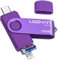 Chiavetta USB 128GB, 3 in 1 Tipo C/Micro USB/USB 3.0 Impermeabile Pen Drive Flash Drive per Telefono Huawei Samsung Android Tablet Mac PC(Viola, 128GB)
