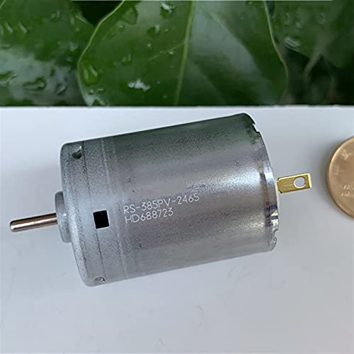 Lcuihong-Mini-Gleichstrommotor RS-385PV-2465 DC Micro Motor, 12V 24V Wellendurchmesser 2,3 mm, starker Magnetkohlenstoffbürstenmotor für Heißluftpistole Haartrockner DIY Ersatzteile