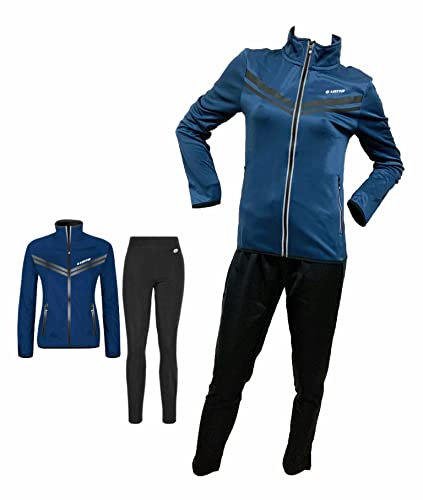 Lotto Tuta Donna Triacetato Tuta Donna Completa Tuta Donna Sportiva (L, 149033 BLU)