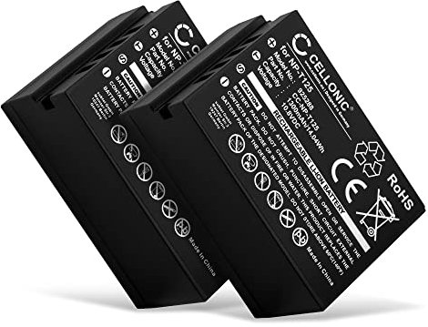CELLONIC, Batterie pour Caméra, Compatible avec Fuji Fujifilm GFX 50S, NP-T125, 100, GFX100, 50R (10.8V, 1300mAh) 2 Pièces