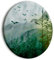 murando - runde Bilder Landschaft 80x80 cm Leinwandbild 1 tlg Kunstdruck modern Wandbilder XXL Wanddekoration Design Wand Bild Wald Berge Vögel Natur wie gemalt c-A-10017-bc-a
