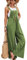 SotRong Salopette da donna UK a gamba larga tuta con tasca vestibilità ampia tute estive boho pagliaccetto senza maniche con spalline, Verde, XL