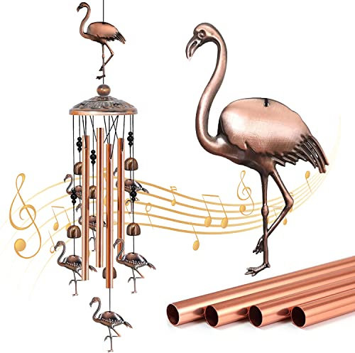 Windspiel für den Außenbereich, Flamingo, Geschenke für Frauen, Flamingo, Gartendekoration, Geburtstagsgeschenk für Mutter, Oma, Freundin, Flamingo, Outdoor, Hof, Dekorationen, Windspiele im Freien