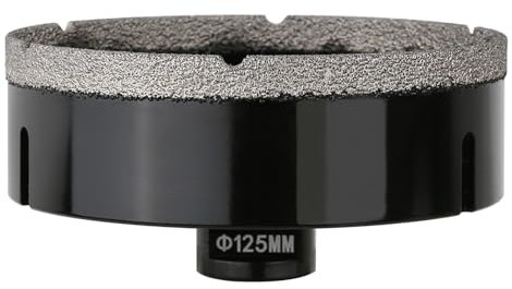 Vearter Carotteuse diamantée à sec 125 mm, raccord fileté M14, scie cloche soudée sous vide pour maçonnerie, couronne de forage diamantée pour carrelage, marbre, granit, porcelaine, béton et pierre de