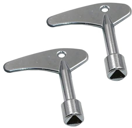 Dreieck-Schlüssel Edelstahl, Dreieck Steckschlüssel für Wasserhahn Stromzähler Box Schrank Mülltonne Aufzug, 2er Packck