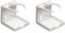 Lot de 2 porte-gobelets pliables universels en plastique pour voiture Blanc
