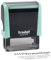 Trodat Personalisierter Stempel mit Logo und Text – Selbstfärbender Printy Pastell 4912 Mint inklusive Grafik und Wunschtext, Abdruck 47 x 18 mm