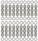 ZOKJSW 20pcs Fishing Dreifachwirbel Angeln Wirbel Angeln Forellen Angeln Angel Zubehör Set Wirbelsortiment Angelwirbel