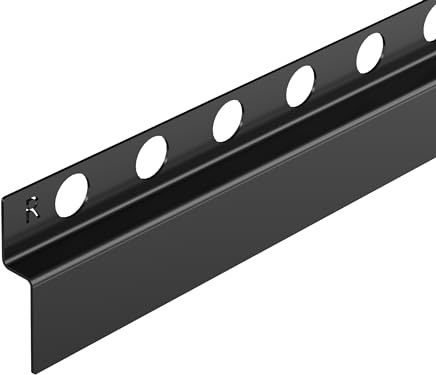 Balneo Wandprofil Gefälleprofil, Edelstahl, 120 cm, rechts, Schwarz | Edelstahl AISI 304, Gefälle zur Rinne, für bodengleiche Duschen, kürzbar, Länge 120 cm, 2 J. Garantie