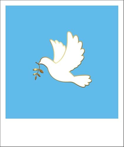Gutsch Verlag Blankopostkarte Friedenstaube mit Goldfolie - Elegante Grußkarte für jeden Anlass