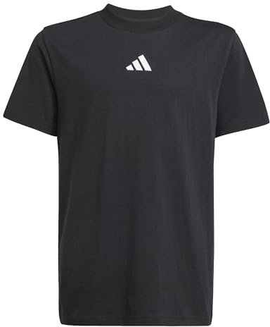 adidas Unisex Kids Essentials T-Shirt, Black/White, 13-14 Years