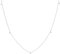 Ethos Jewelry 585 Echtgold Weißgold-Halskette mit Diamanten – Handgefertigte, minimalistische Kette mit funkelnden Diamanten, verstellbarer Länge, ideal für Damen