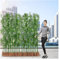 Künstliche Kunstpflanzen Bambus Artificiales Faux Bambus für Front Porch, Garten-Landschaftsbau Fake-Baum mit Sockel, Outdoor Privatsphäre Trennwand Zaun Indoor Raumteiler Pflanzen(Color:0.8m base-24