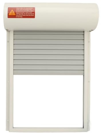 Automatische Hühnerhaustür, Batteriebetriebene Ententür, Manuelle Metall-LED-Display-Steuerung, Rollo, Hühnertür mit Timer für Geflügel (White)