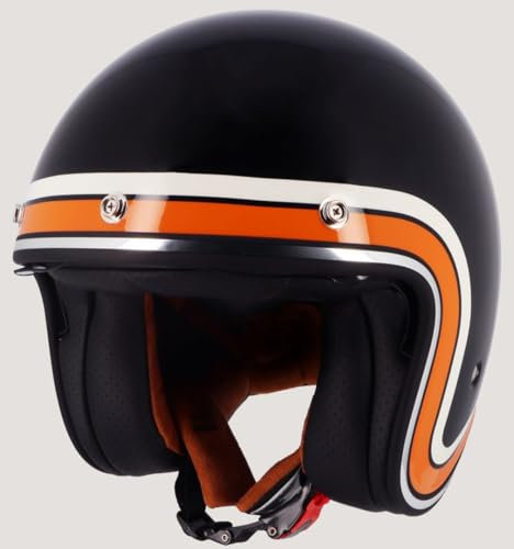Helstons Freedom Jethelm, schwarz/orange, S (55/56)