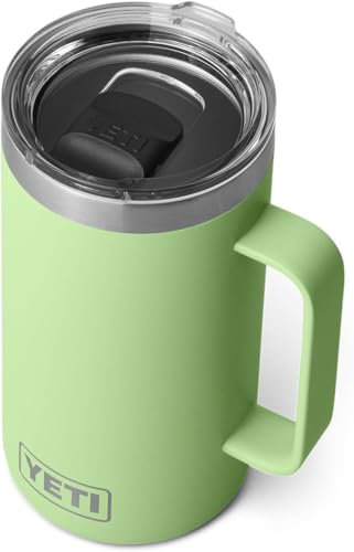 YETI Rambler Mug, Vacuum Insulated Stainless Steel Stackable Mug with Magslider Lid, Key Lime, 24 oz (710 ml)