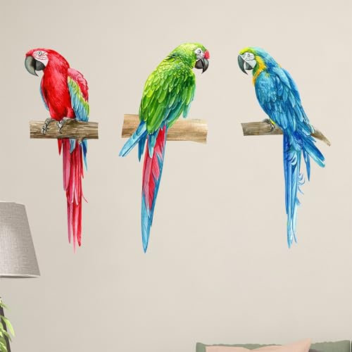 astylishome Wandtattoo Waldtiere Baum Zweige Vögel Wandaufkleber Removable Schlafzimmer Wohnzimmer Kunstwand Dekoration DIY Deco Abnehmbare Abziehen und Aufkleben 1416
