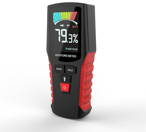 Stiftlose Wand Feuchtigkeitsmessgerät Feuchtigkeitsmessgerät Wand Holz Feuchtigkeitsmesser Zerstörungsfreie Messung Feuchtemessgerät Für Alle Baustoffe, Wände, Putz, Mauerwerk, 20-40 Mm Analysetief