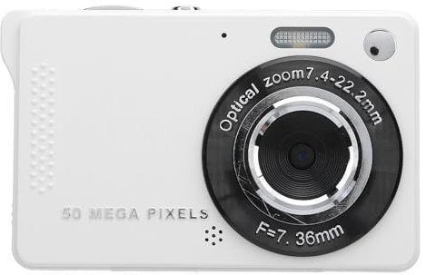 Fotocamera Digitale 1080P, Fotocamera CCD con Zoom 16X Vintage con Schermo HD da 2,8, Videocamera Selfie Portatile da 50MP Ricaricabile per la Fotografia (Nessuna scheda di