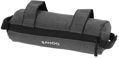 BULLSPANN Bolsa De Manillar De Bicicleta Bolsa Delantera para Bicicleta Bolsa De Almacenamiento con Retención De Frío E Aislamiento Térmico De Carretera Y Motocicletas Gris Negro