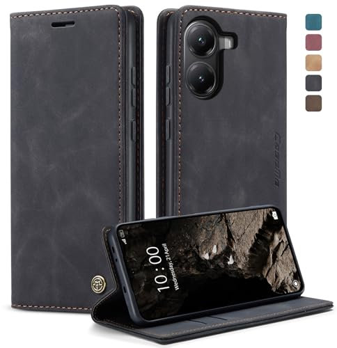 owlhold Coque Xiaomi Poco X7 Pro 5G Housse Poco X7 Pro Cuir PU Premium Fentes Cartes Etui Pochette de Portefeuille avec Fonction Support Case à Rabat Coque Poco X7 Pro 5G - Noir