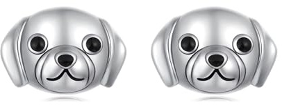 Kerraom 925 Sterling Silber Tier Ohrringe Französische Bulldogge, Labrador und Seepferdchen Design Hypoallergene Schmuck Ohrringe für Mädchen, Frauen und Tierliebhaber Urlaub Geschenke