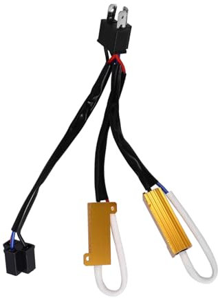 DINHEAROM Light Resistor Wire Adapter Kit for Fog Lights Easy Installation Led Decoder to Eliminate Flickering Issues Material for All Weather Conditions