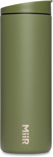 MiiR Flip Traveler 16oz - Double-Wall Vacuum Insulated with Leakproof Flip Lid, BPA-Free Stainless Steel Construction, Insulated Tumbler for Hot or Cold Drinks