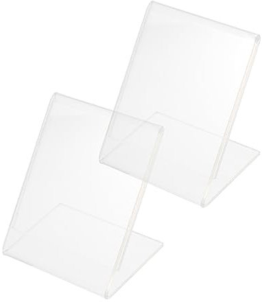 VALICLUD 2Stücke Form Acryl Displayständer für Qr Code Preisschilder Transparenter Etikettenhalter für Tischaufsteller für Supermarkt Büro Events