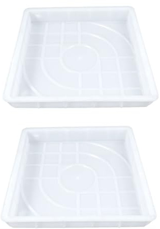 Gatuida Moldes de Plástico para Pavimento de Jardín 25x25x4 Cm 2 Piezas Reutilizables para Moldear Ladrillos de Hormigón DIY Caminos y Terrazas Exteriores