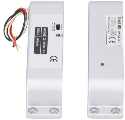 Drfeify Serrure électrique, Mécanisme de Verrouillage Automatique en Alliage d'aluminium, Contrôle de Puissance 12 V 24 V pour Portes en Verre et en Bois sans Cadre