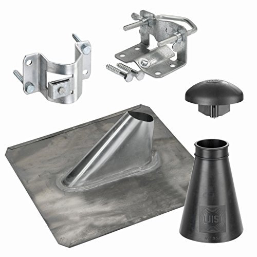WISI 17741 NG 60 Mastmontage-Set Silber/schwarz