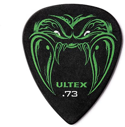 JIM DUNLOP Plektrum Ultex Hetfield's Black Fang 0,73mm 6 Stück, Schwarz