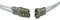 electrosmart 5m White Twin Shotgun Coax Cable with Pre-Fitted F Plugs & Couplers to Extend Sky+ Satellite TV