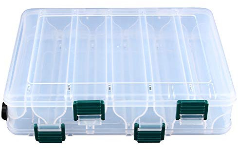 Yosoo 12 Compartments Double Sided Storage Box for Fishing Lures, Hooks, Fishing Weights etc