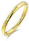 Bling Jewelry Personalisierter Einfacher Stapelbarer Kuppel-Paarring aus Titan, Polierter 14K Vergoldeter Ring 2MM mit Individueller Gravur