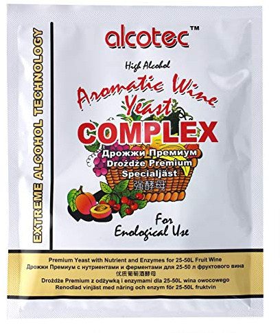 Alcotec Wine Yeast - COMPLEX Spirit Yeast, Distillers Yeast, Mash Yeast, Moonshine Yeast, Super Yeast, Vodka Yeast