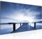 Runa Art Wandbild Brücke zum See 1 Teilig 100 x 40 cm Modern Bild auf Vlies Leinwand Landschaft Panorama Wohnzimmer Schlafzimmer Blau 606912b
