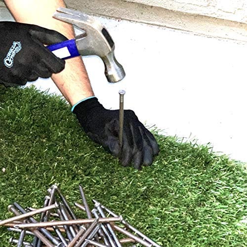 50-Pack - USA MADE Synthetic Grass Turf Nails 6 Stakes (5 Pound) Non-Galvanized 4-Gauge Style, Will Rust for Extra Hold - Spikes for Artificial Turf & Landscape No Dig Edging (Approximately 50 Nails)