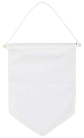 Rayher Hobby Rayher Hobby Rayher 46371102 Stoffwimpel, zum Hängen, Textilwimpel zum Bemalen mit Stoffmalfarbe, 2 Stück, naturweiß, 18x21 cm