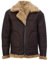 Infinity Leather Brauner Ingwer B3 Lammfell Fliegerjacke Aus Leder Für Herren L
