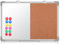 S SIENOC Whiteboard Kombinations notizbrett Pinnwand Magnetwand mit Alurahmen Magnetisch Whiteboard und Magnettafel Weiß lackiert 70x50cm