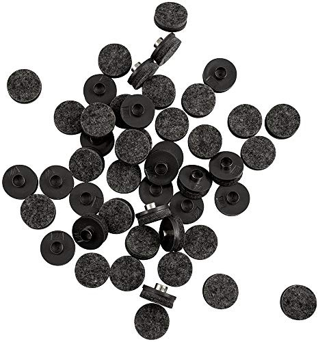 SOFTTOUCH 4990595N Nail on Heavy Duty Felt Pads for Wood Furniture to Protect Your Hard Floor Surfaces from Scratches, Gray, 1 Inch