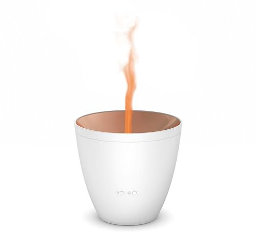 Stadler Form Aroma Diffuser Zoe verströmt ätherische Öle mit einzigartigem Flammen-Effekt, für entspannende Aromatherapie, weiss